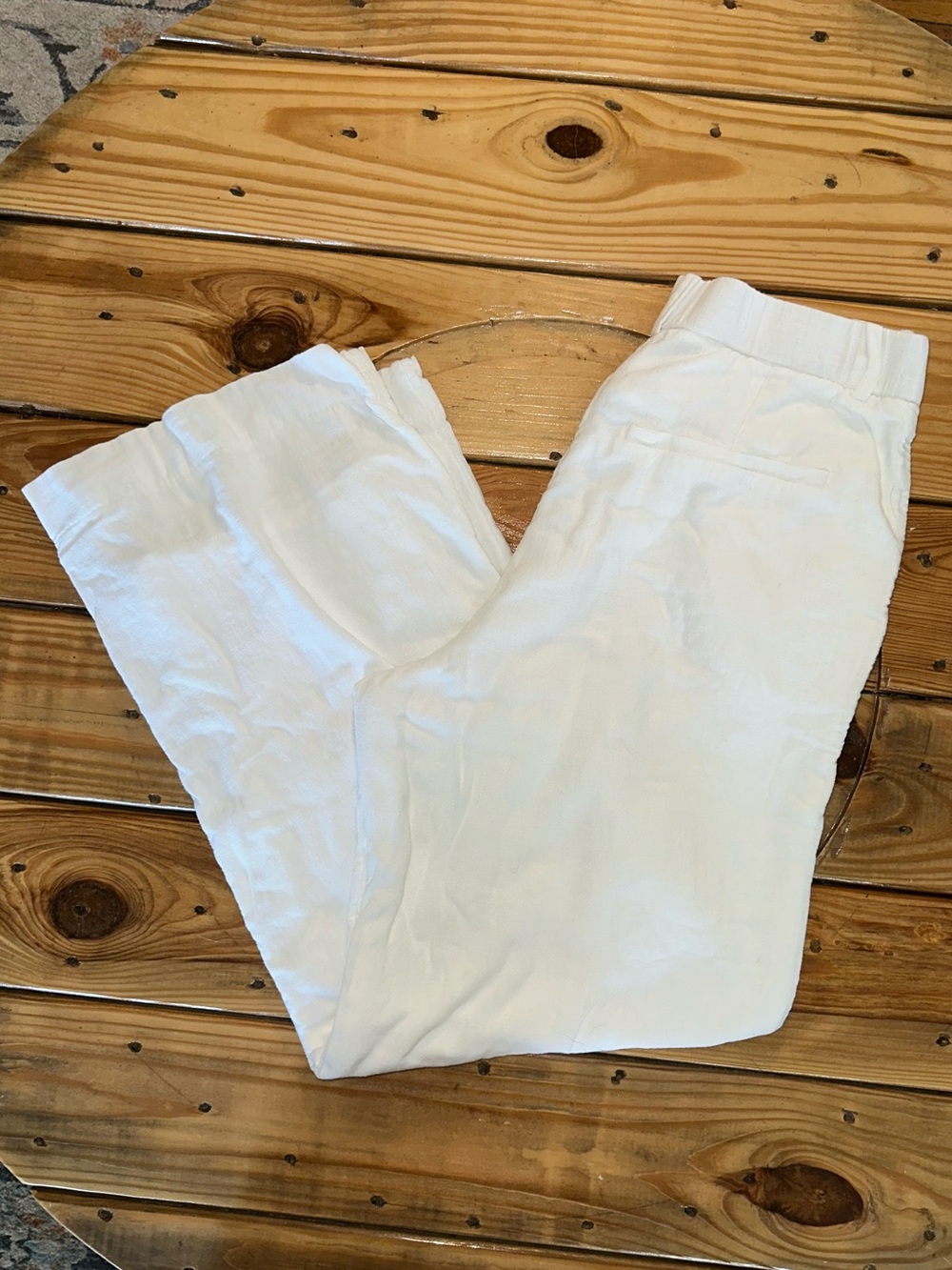 ABERCROMBIE & FITCH SLOANE LINEN-BLEND TAILORED WIDE LEG PANTS